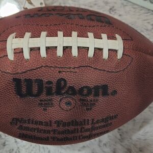 Wilson Brown and White Football with Pebbled Texture